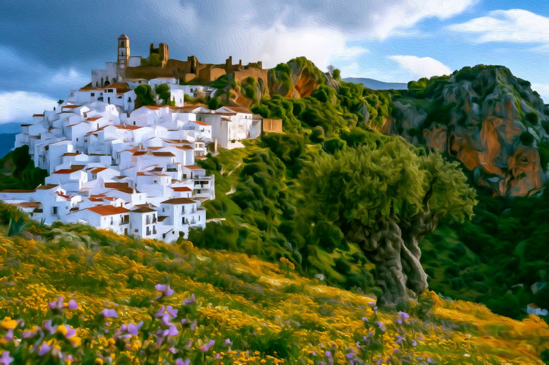Casares Hilltop Village Ruins, White Villages of Andalusia canvas