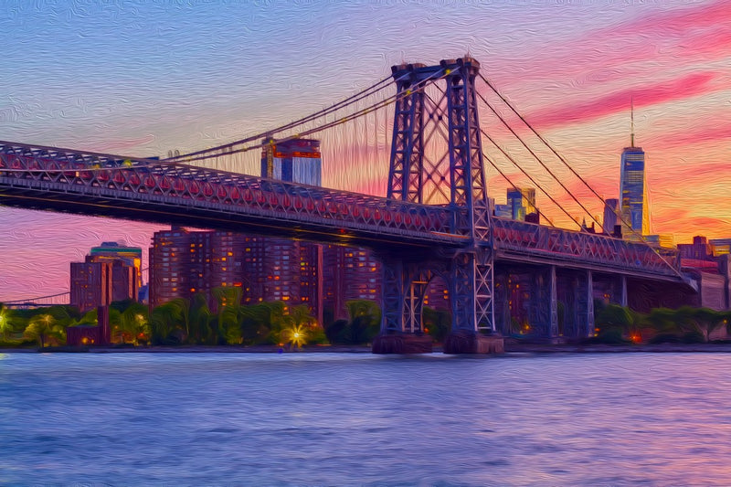 Williamsburg Bridge at Sunset, Williamsburg canvas