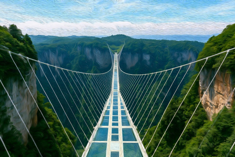 Zhangjiajie Glass Bridge Canyon, Zhangjiajie canvas