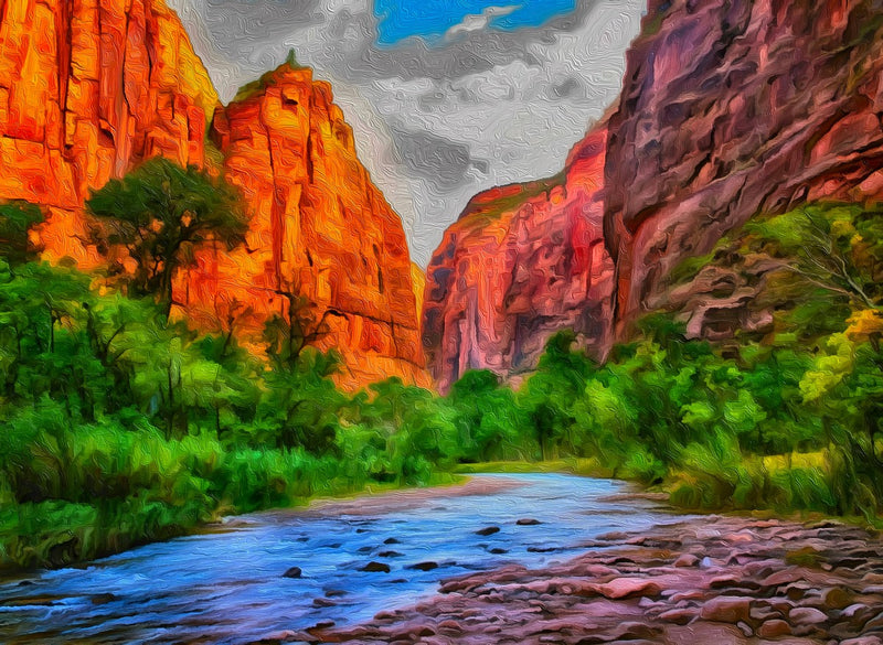 Virgin River Canyon Narrows, Zion National Park canvas