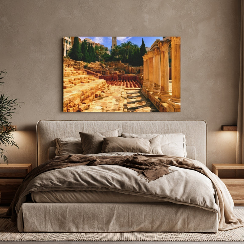 Beirut, Lebanon | Beirut Roman Baths Ruins | Original Series Gallery Canvas
