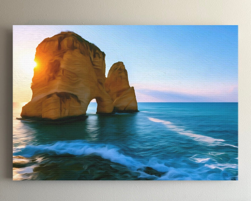Beirut, Lebanon | Raouche Pigeon Rocks Beirut | Original Series Gallery Canvas