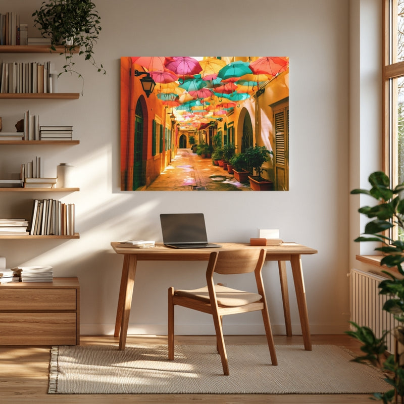 Beirut, Lebanon | Beirut Umbrella Street Alley | Original Series Gallery Canvas