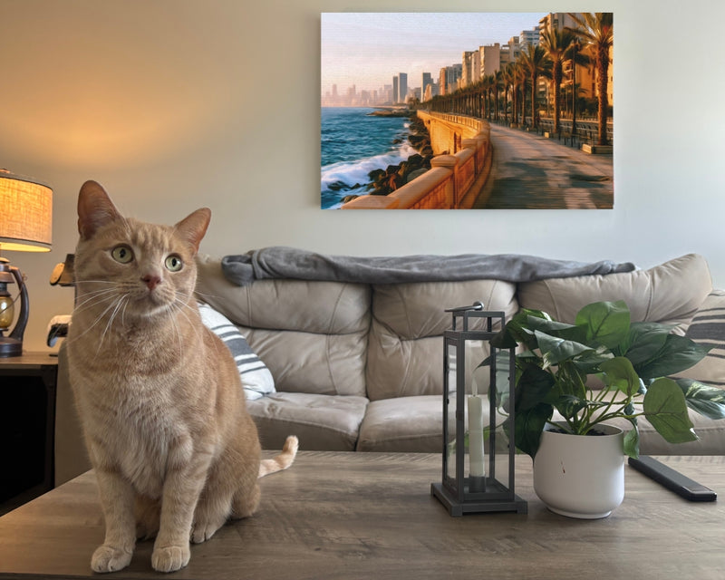 Beirut, Lebanon | Beirut Corniche Seaside Promenade | Original Series Gallery Canvas