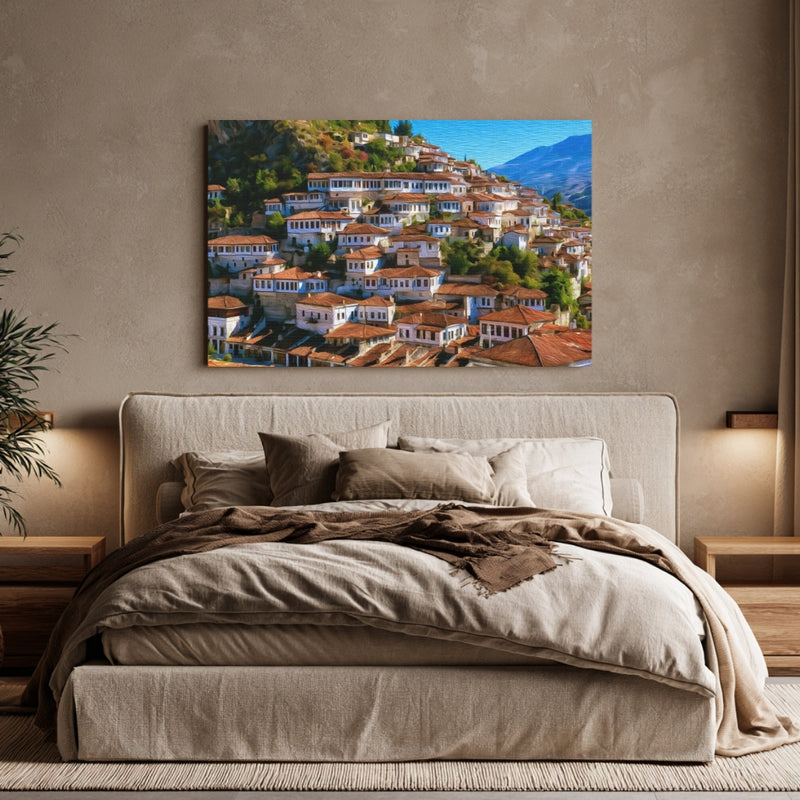 Berat, Albania | Berat Old Town Hillside | Original Series Gallery Canvas