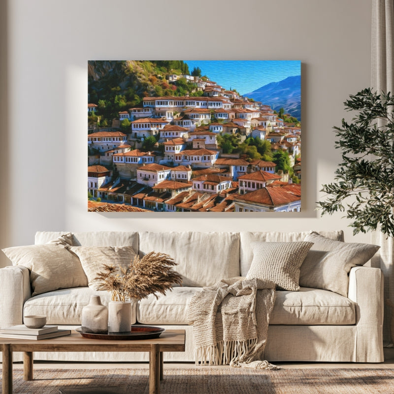 Berat, Albania | Berat Old Town Hillside | Original Series Gallery Canvas