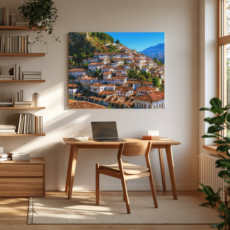 Berat, Albania | Berat Old Town Hillside | Original Series Gallery Canvas