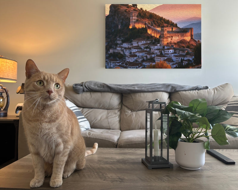 Berat, Albania | Berat Castle Hillside Old Town | Original Series Gallery Canvas