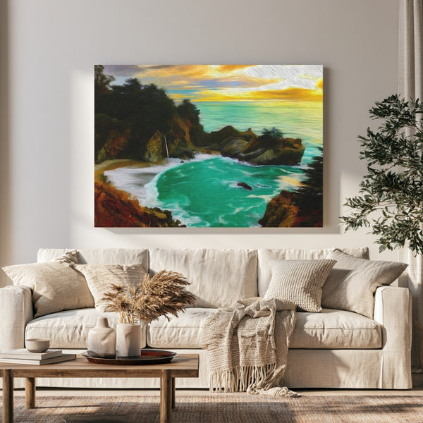Big Sur, California | McWay Falls Coastal Cove | Original Series Gallery Canvas