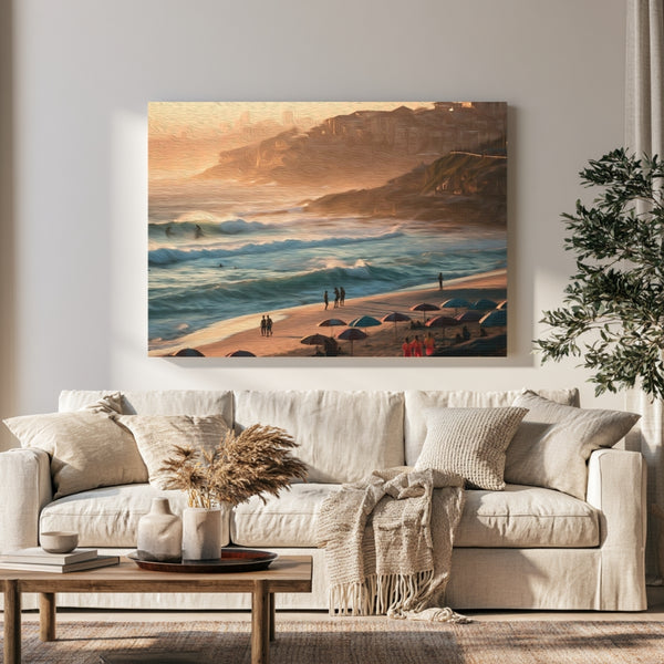 Bondi Beach Coastal Cliffs Sunset