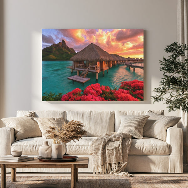 Bora Bora Overwater Bungalows Sunset