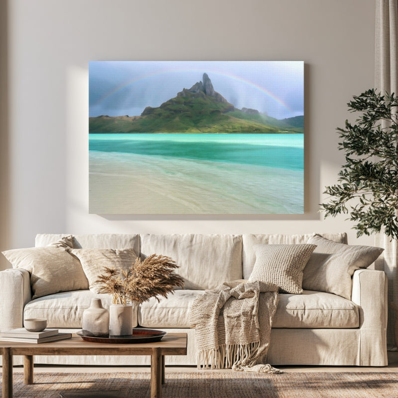 Mount Otemanu Rainbow Beach in a room — Bora Bora, French Polynesia
