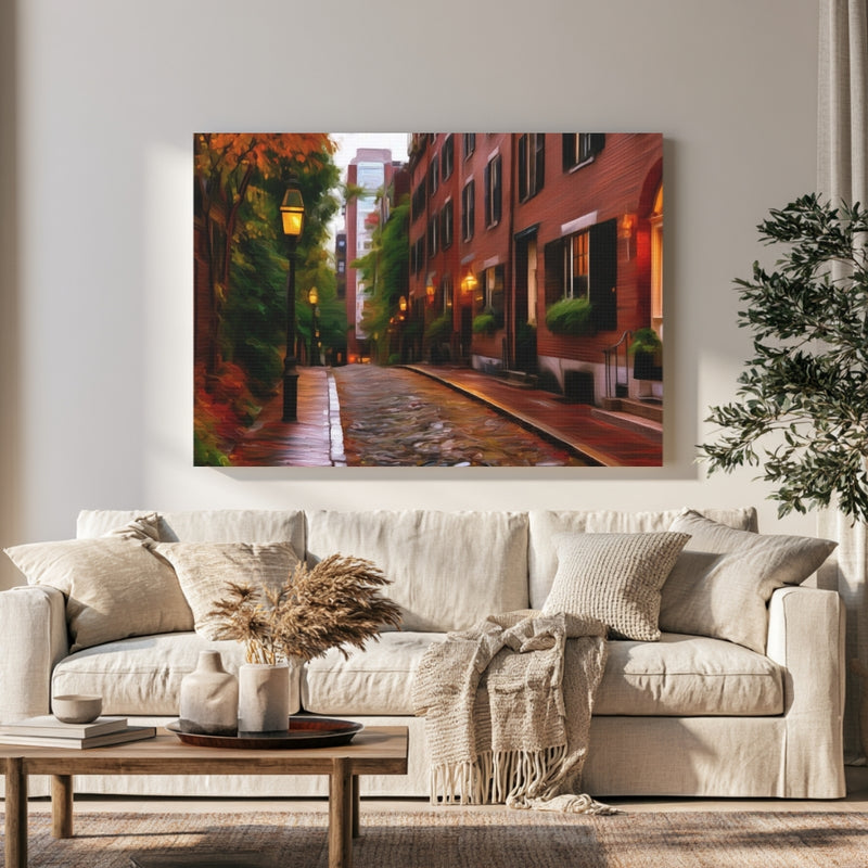 Boston, Massachusetts | Acorn Street Beacon Hill | Original Series Gallery Canvas