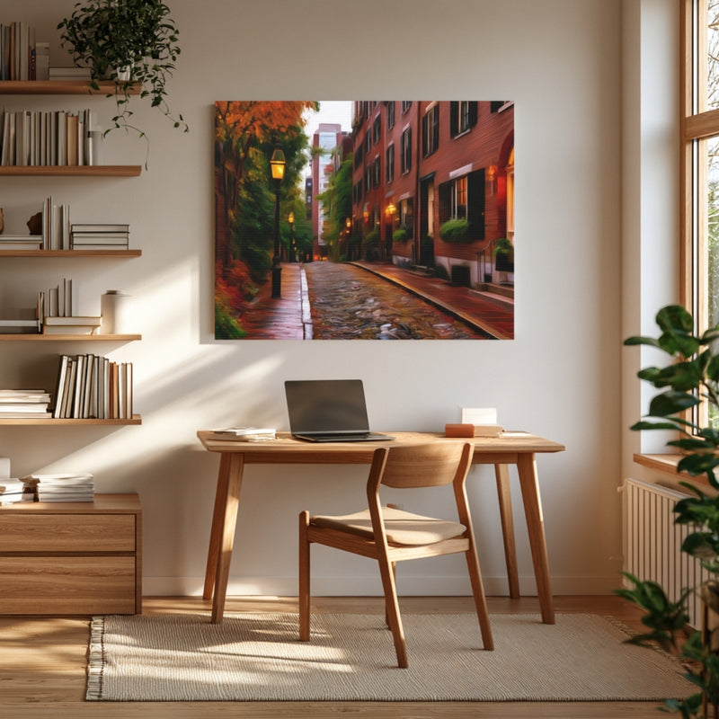 Boston, Massachusetts | Acorn Street Beacon Hill | Original Series Gallery Canvas