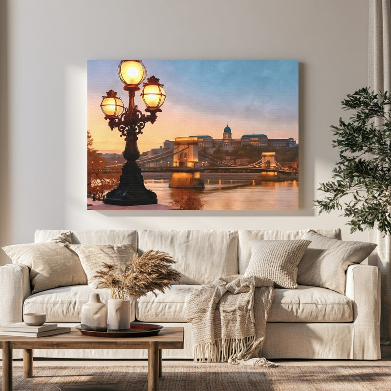 Chain Bridge Danube Budapest in a room — Budapest, Hungary