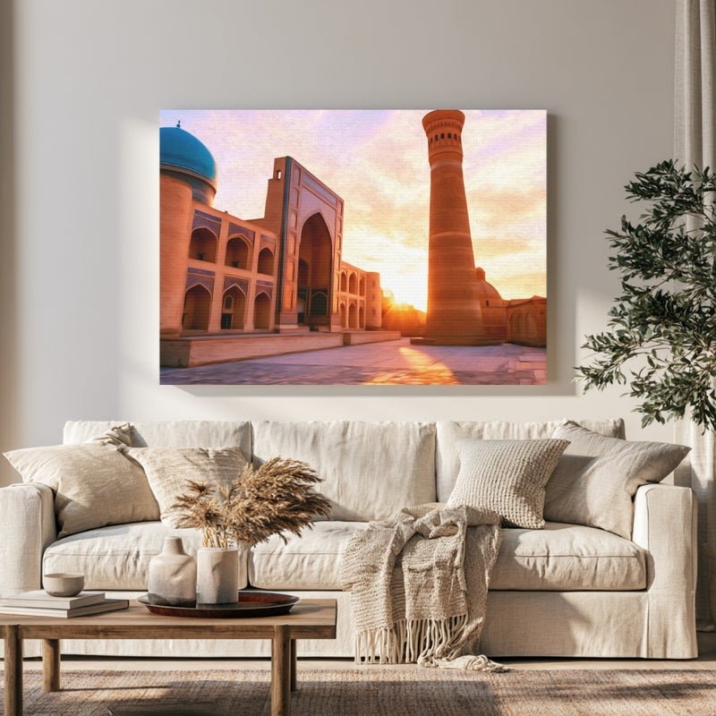 Kalon Minaret Mosque Complex in a room — Bukhara, Uzbekistan