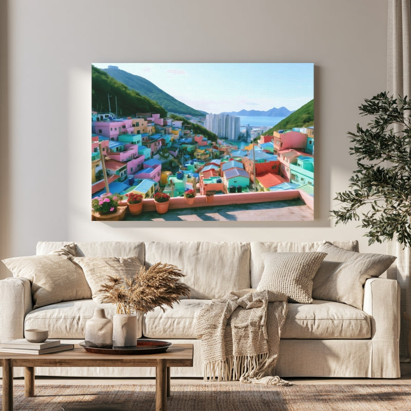 Gamcheon Culture Village Hillside in a room — Busan, South Korea