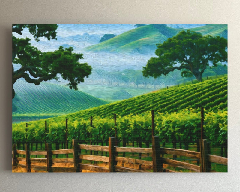 Carmel Valley, California | Vineyard Hills Rolling Green | Original Series Gallery Canvas