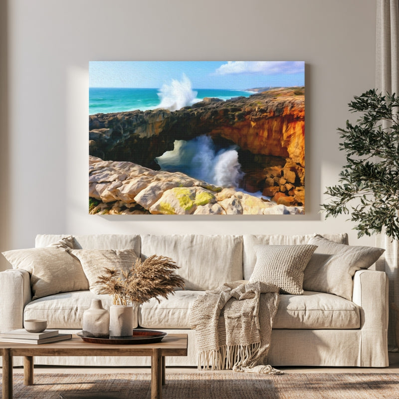 Boca do Inferno Coastal Arch in a room — Cascais, Portugal
