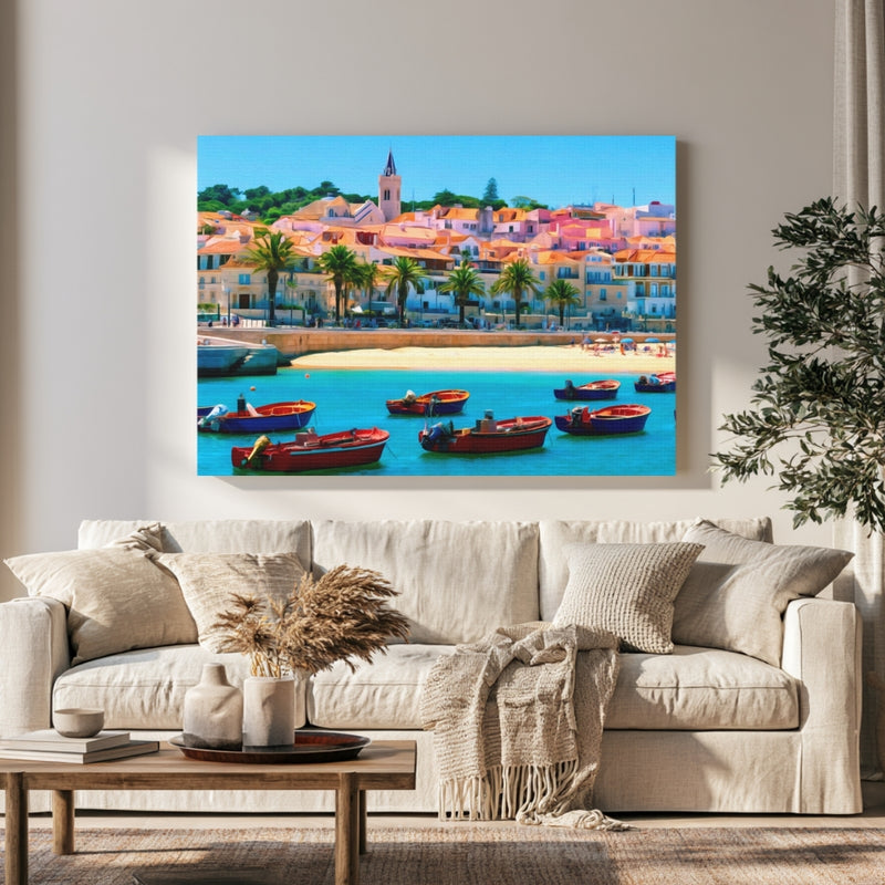 Cascais Bay Waterfront Harbor in a room — Cascais, Portugal