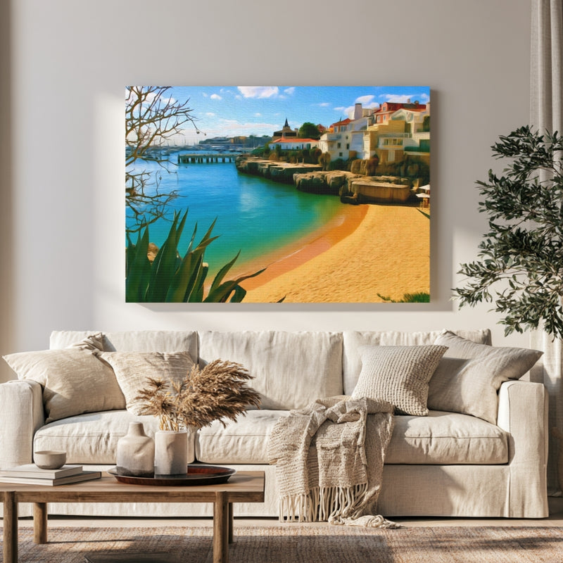 Cascais Harbour Beach Cove in a room — Cascais, Portugal