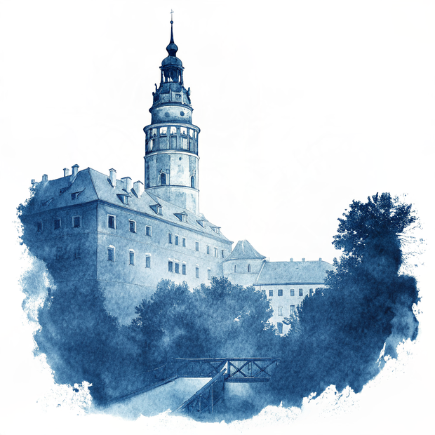 Cesky Krumlov watercolor