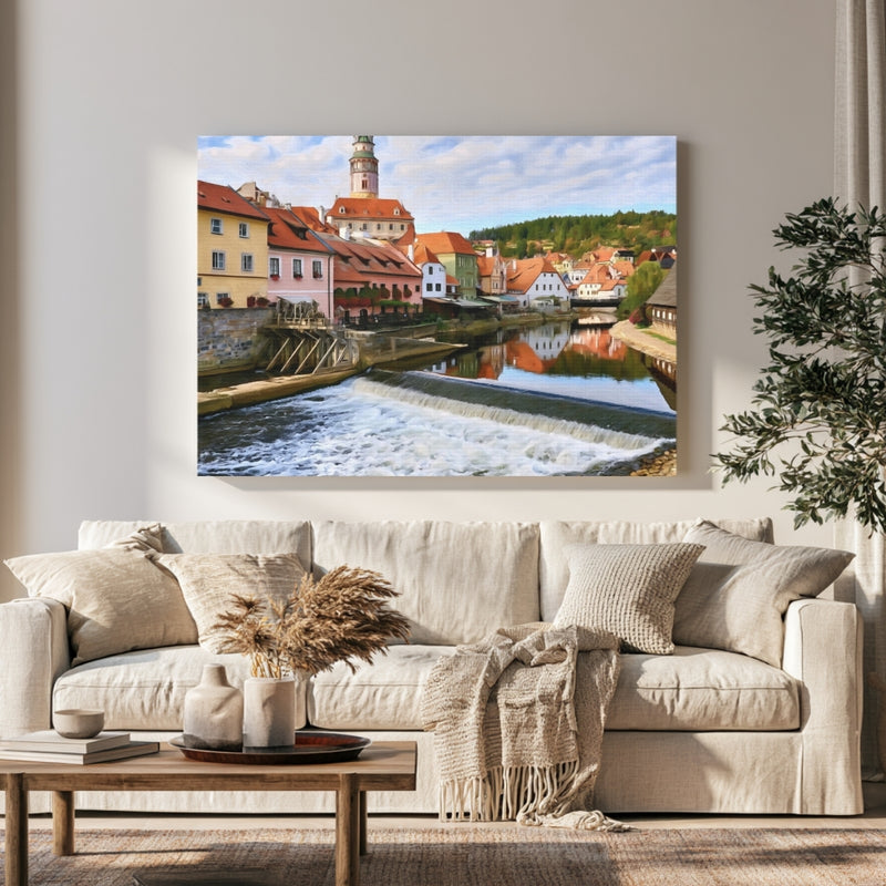 Cesky Krumlov Castle Tower Weir in a room — Cesky Krumlov, Czech Republic