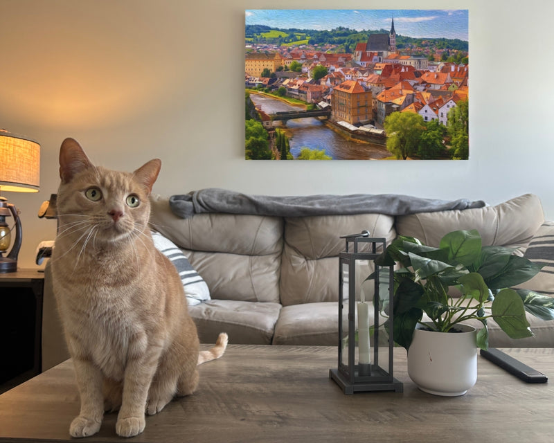 Cesky Krumlov, Czech Republic | Historic Town and River | Original Series Gallery Canvas