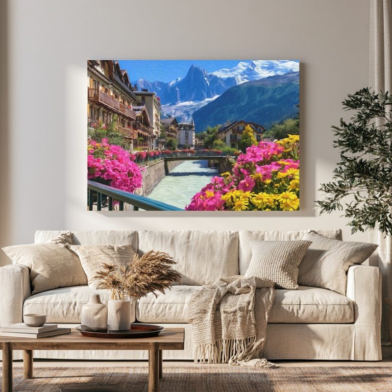 Chamonix Arve River Promenade in a room — Chamonix, France