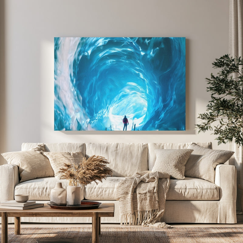 Mer de Glace Ice Cave in a room — Chamonix, France