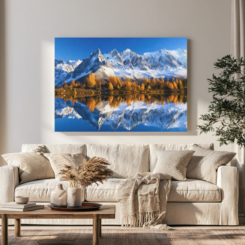 Mont Blanc Massif Reflection in a room — Chamonix, France