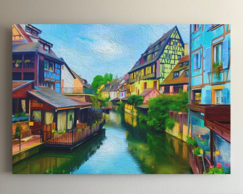 Colmar, France | Little Venice Canal District | Original Series Gallery Canvas