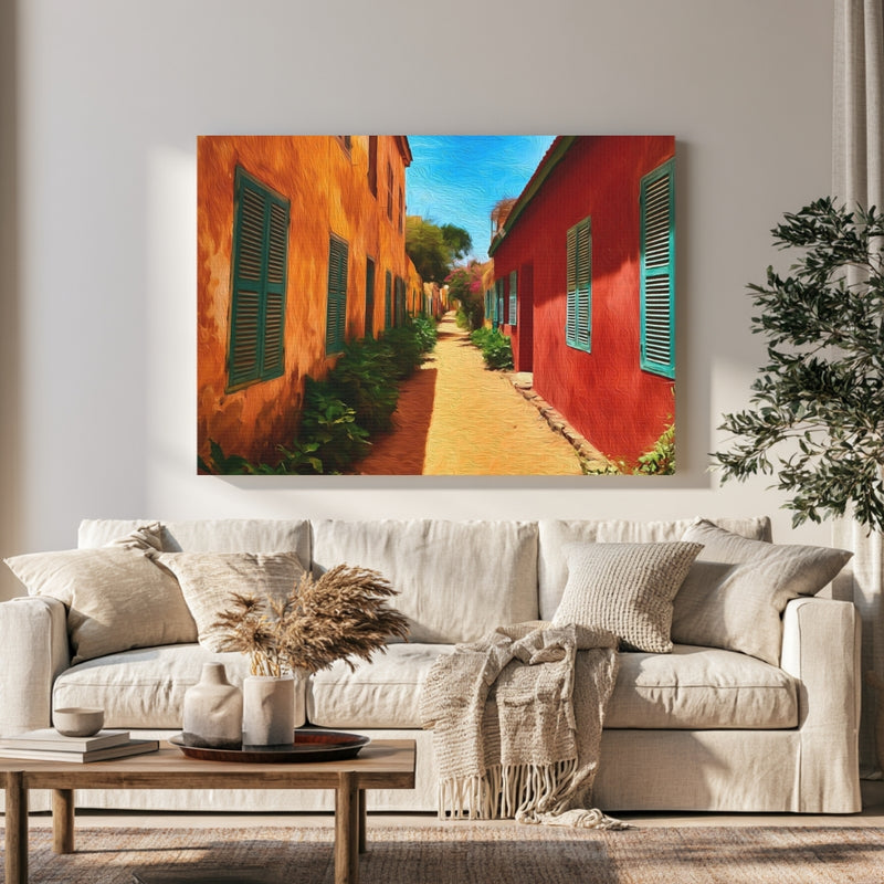 Goree Island Colorful Alley in a room — Dakar, Senegal