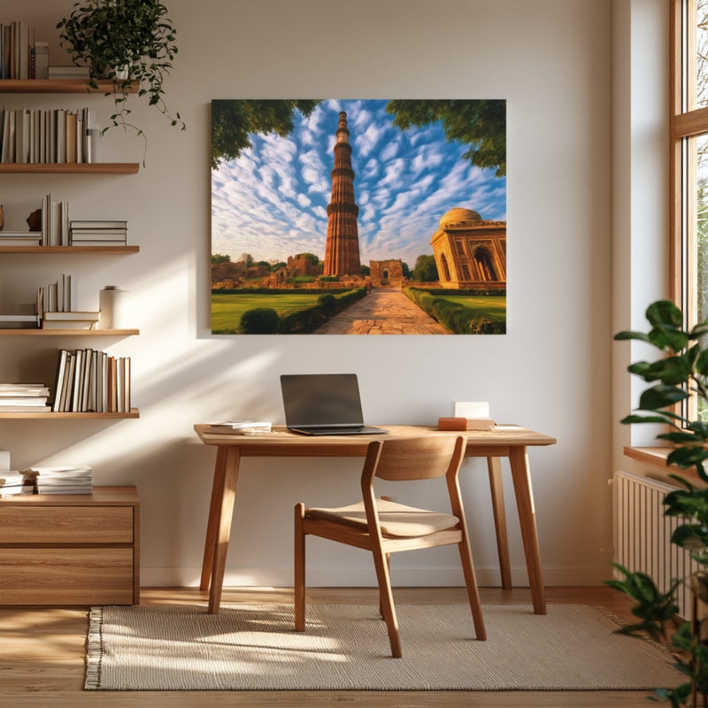 Delhi, India | Qutb Minar Delhi Ruins | Original Series Gallery Canvas