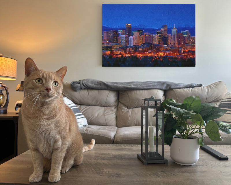 Denver, Colorado | Denver Night Skyline | Original Series Gallery Canvas