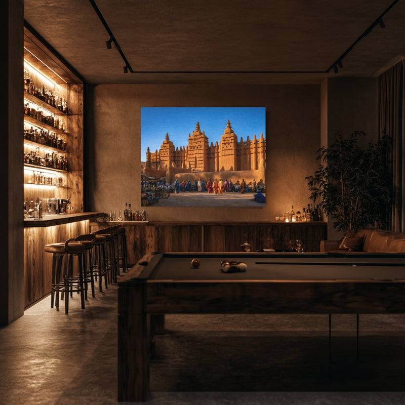 Djenné, Mali | Great Mosque Market Day | Original Series Gallery Canvas