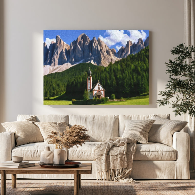 St. Johann Chapel Dolomites in a room — Dolomites, Italy