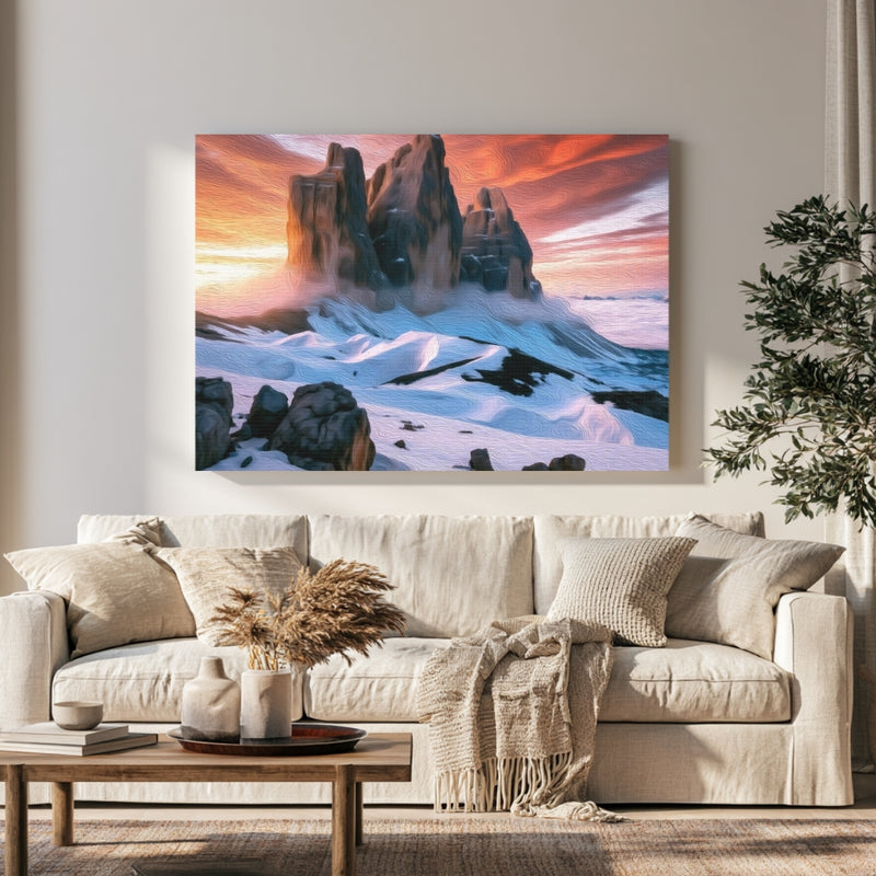 Tre Cime di Lavaredo in a room — Dolomites, Italy