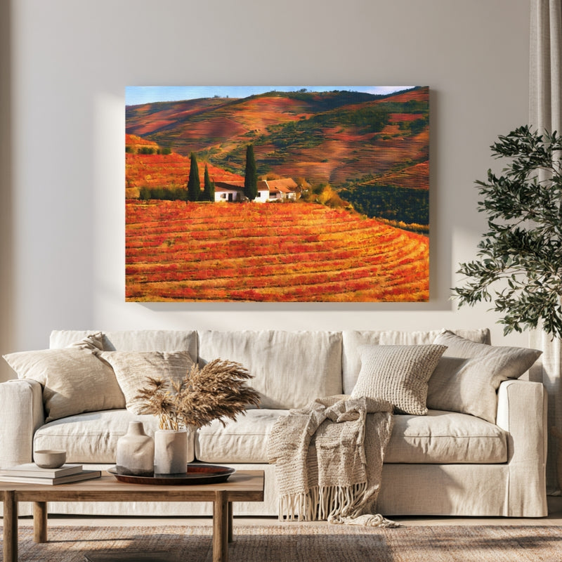 Douro Valley Autumn Vineyard in a room — Douro Valley, Portugal