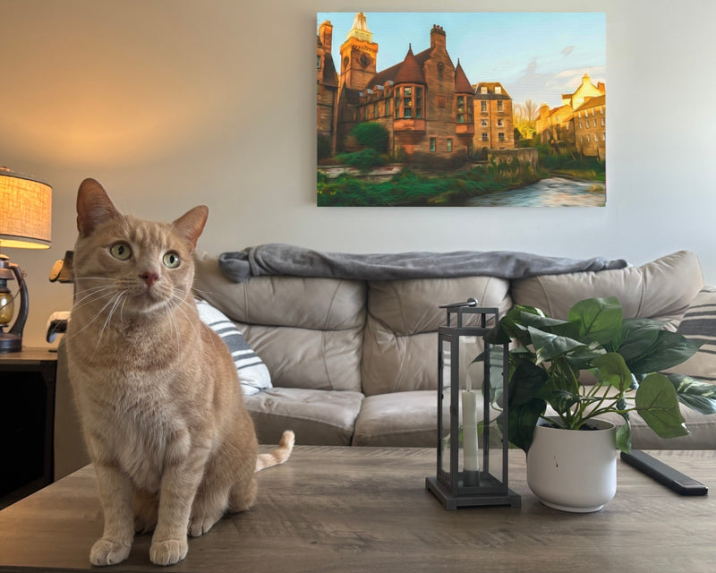 Edinburgh, Scotland | Dean Village On The Water Of Leith | Original Series Gallery Canvas