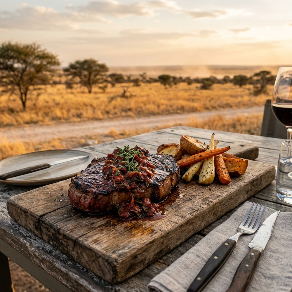 Local cuisine study in Etosha National Park, Namibia