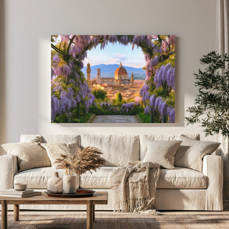 Florence Cathedral Dome Skyline in a room — Florence, Italy