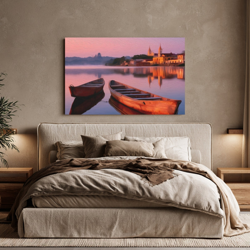 Flores, Guatemala | Island Town at Sunset | Original Series Gallery Canvas
