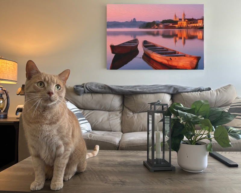Flores, Guatemala | Island Town at Sunset | Original Series Gallery Canvas