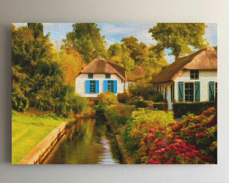 Giethoorn, Netherlands | Dutch Canal Village | Original Series Gallery Canvas