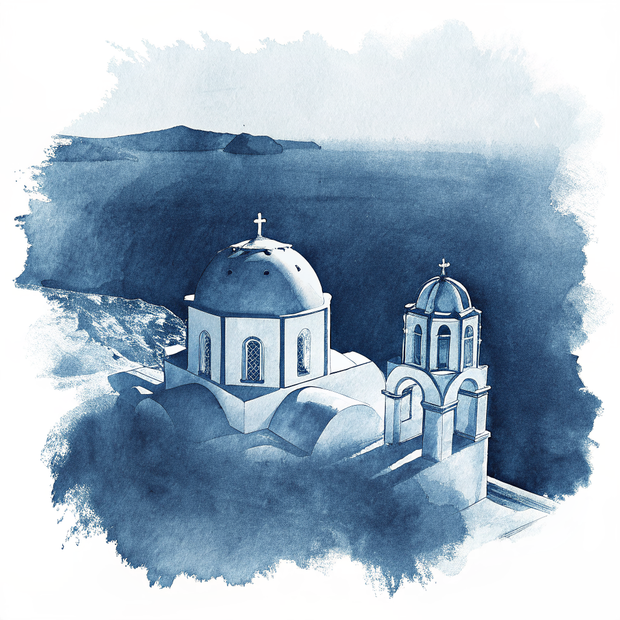 Greece watercolor