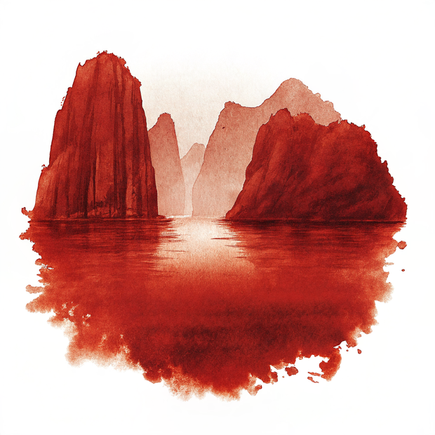 Ha Long Bay watercolor