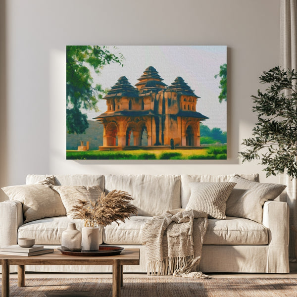 Hampi, India | Lotus Mahal Hampi Ruins | Original Series Gallery Canvas