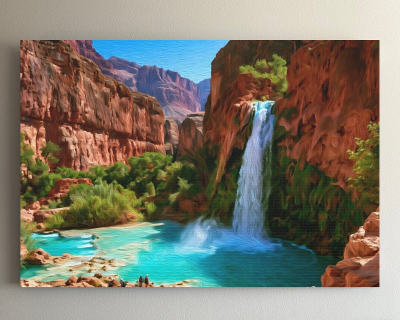 Havasu Falls, Arizona | Turquoise Canyon Waterfall Oasis | Original Series Gallery Canvas