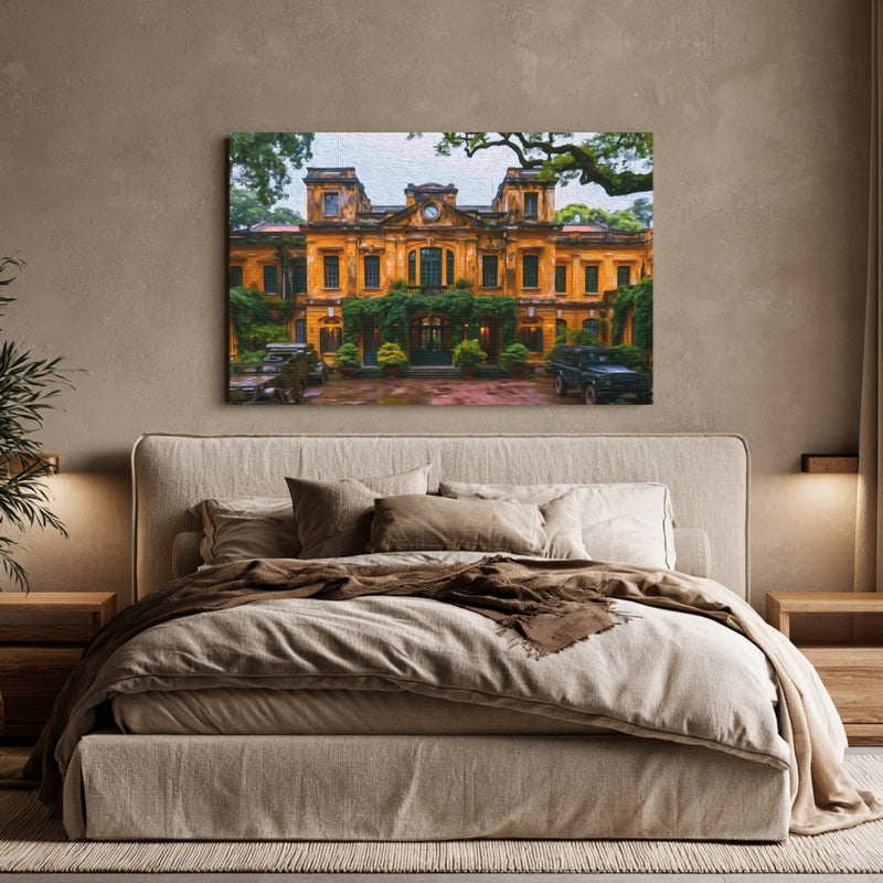 Ho Chi Minh City, Vietnam | Colonial Mansion Courtyard | Original Series Gallery Canvas